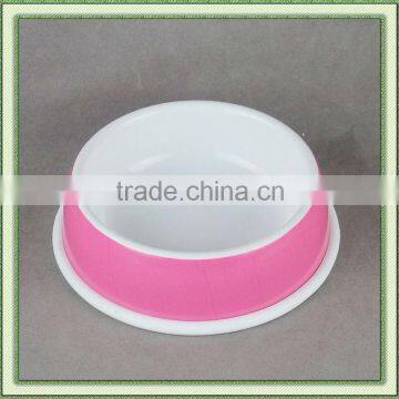 pink color melamine pet bowl