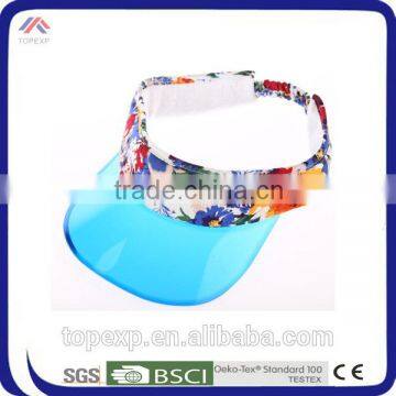 Plastic Brim Floral Printed Visot Hat Sun Hat photo-4