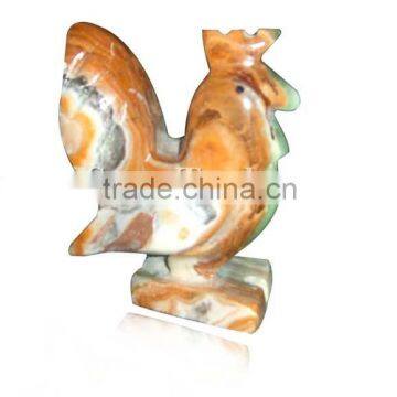 Natural Marble Onyx Designed Marble Cock, Multi Green