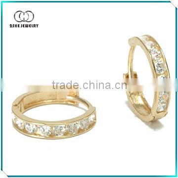 China Supplier plating gold silver hoop earring