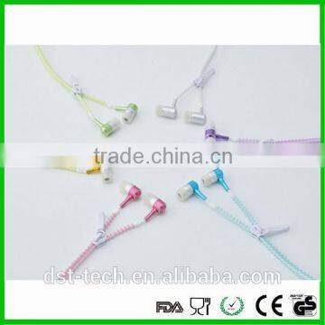 China Earphones Factory Wholesales 2016 New Products Zipper Earphones photo-3