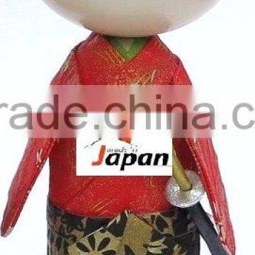 Japanese Wooden HandCrafted Samurai Kokeshi Doll