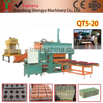 Heavy industries QT5-20 Concrete Hollow&Paver brick making machine production line