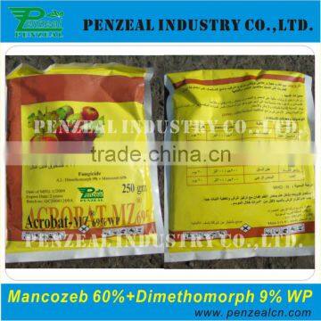 Mancozeb 60%+Dimethomorph 9% WP, fungicide, Mix pesticide