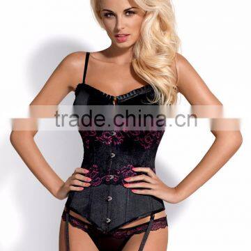 Sexy lingerie - Amarone corset & thong- black