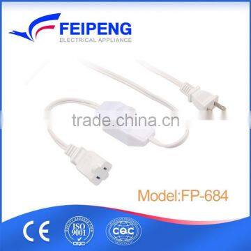 FP-684 Electrically white NEMA locking plug ac power cord