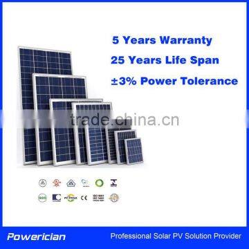 Solar Panel 70W for Rooftop Solar Home Power Solar System Street Lamp Solar Power