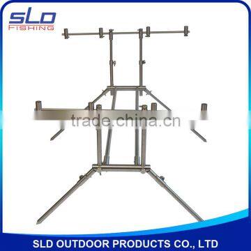 stainless steel carp fishing rod pod for 4 rods with telescopic legs