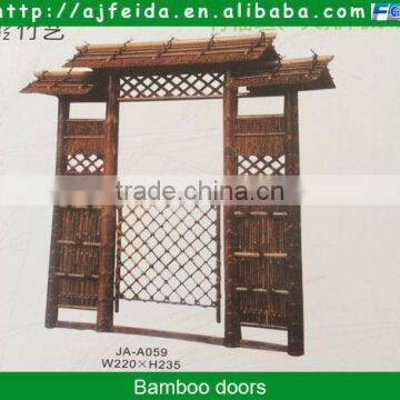 FD-1662natural bamboo gate for garden decoration