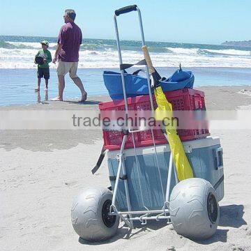 Folding Beach Cart - New - Soft Sand Tires - 165 Lb Load Cap photo-5