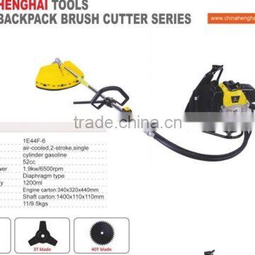 new design 2 stroke backpack brush cutter with 52cc