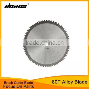 Hot selling fast cutting 255mm 80t tct grass cutter China brush cutter round 80t blades without holes