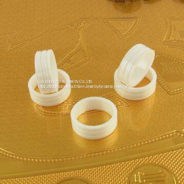 White Zirconia Ceramic Engagement Wedding Gift Jewelry Ring