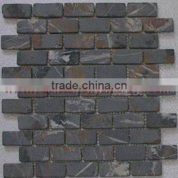 NATURAL BLACK AND GOLD ( MICAHEL ANGELO ) MOSAIC TILES photo-3