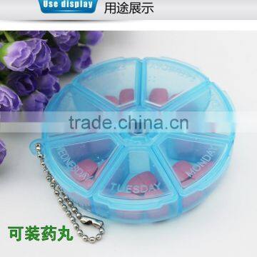 Round Weekly Mini Box _7 Week Pill Box Rotary Cover Kits /PP Plastic Pill Box/Medical Capsule Holder photo-6