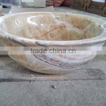 Luxurious Round Marble Sinks/onyx Basins for Personal Use photo-3