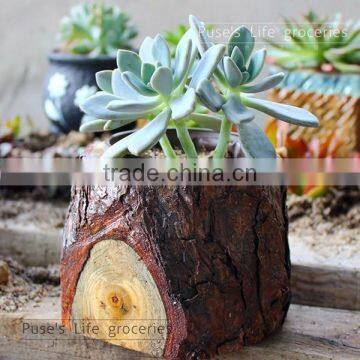Creative Garden Decor Handmade Small Wood Flower Planter photo-2