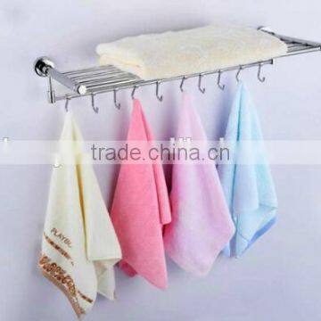 Wall Mounted Stainless Steel Towel Rack With 6 Hooks Brush photo-3