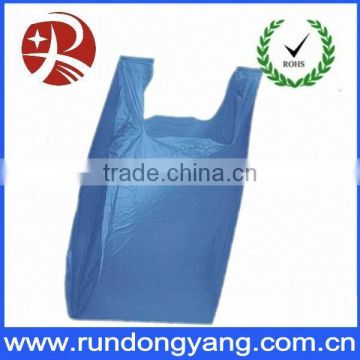 factory direct sale blue plastic t shirt bag