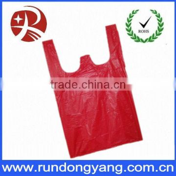 Free design hot sale plastic vest bag for shopping