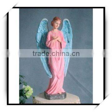 Western style life size fiberglass standing angel statue