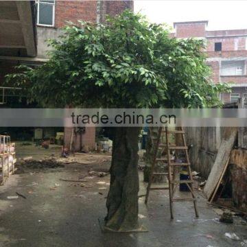 Outdoor Artificial Ficus Tree Fake Banyan Green Leaves Tree for Decoration photo-3