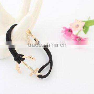 Bracelet Women 2017 Leather Bracelet Anchor Bracelet photo-5