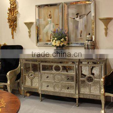 3 Drawers Living Room Furniture Solid Wood Cabinet photo-6
