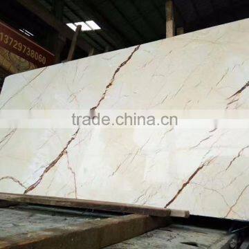 High Quality Polished Cream Color Natural Marble Big Slabs and Tiles BF12-03314a photo-4