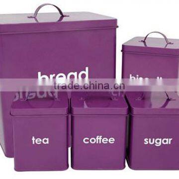 storage canister bread bin biscuit tea coffee sugar canister set