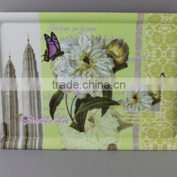 Flower Melamine Plastic Serving Trays photo-2