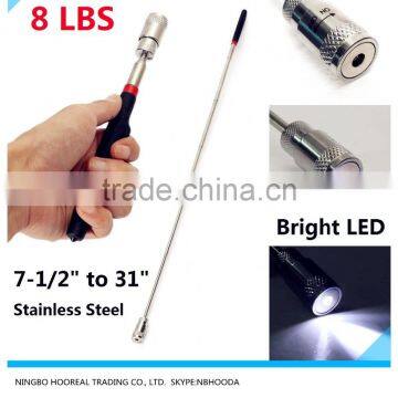 Telescoping Torch LED Magnetic Telescopic Pick Up Tool Light Flashlight