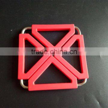 Quality warranty Non-slip silicone Adjustable Size pot holder Kitchen trivet Mat CK-045