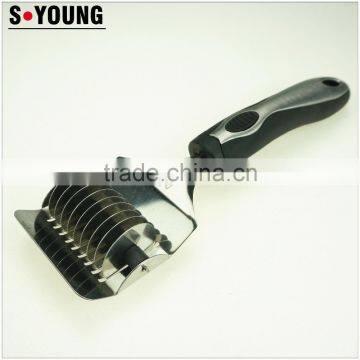 31031 Kitchen Gadget Kitchen Tool Potato Cutter Knife Noodle Cutter Doule Head Pizza Cutter photo-4