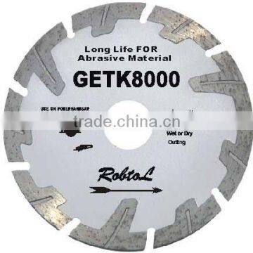 Extremely Abrasive Material for Small Deep Teeth Segmented Diamond Blade (GETK)-Lucy