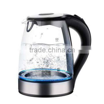 lead-free unique glass tea kettle led light