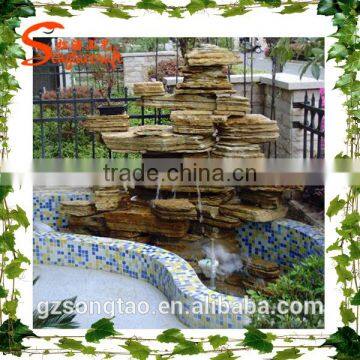 Chinese Fiberglass Outdoor Fountains and Glass Waterfalls With Pumps Artificial Decorative Small Garden Water photo-4