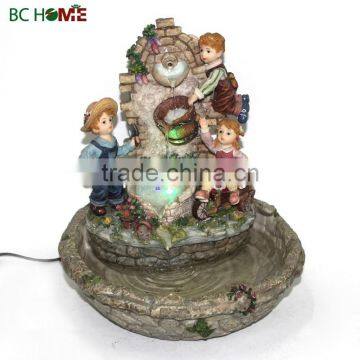 Garden statues Resin Water Fountain,Polyresin Fountains with LED light waterfalls