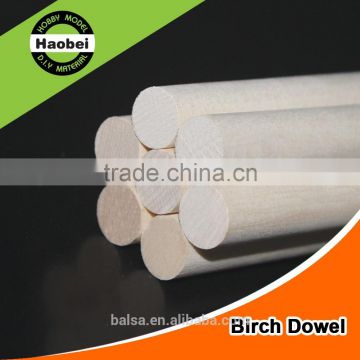 China factory customized long model wood birch dowels