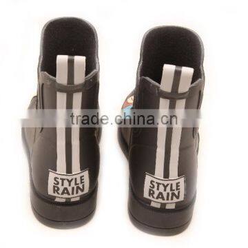 Special Grey Solid Color Unique Design Short Rain Boot for Women Female Lady Wellies Wellington Rain Boot Rainboot photo-4