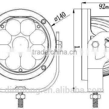 2015 TOPTREE 45w Chrome 6" Car Spotlights photo-2
