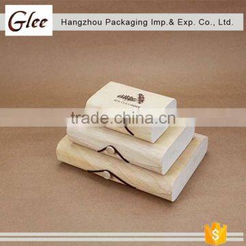 Lightweiget customized bottom new design bark gift box soft wood box