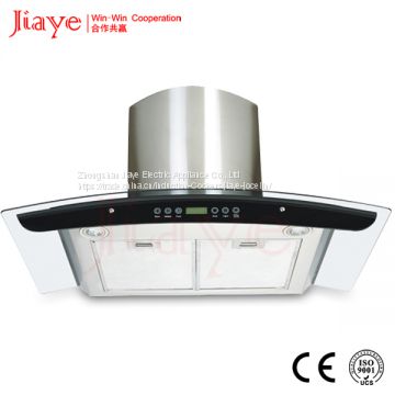 2017 best selling products 900mm range hood , kitchen hood fan motor JY-HP9005 Push putton with display range hood