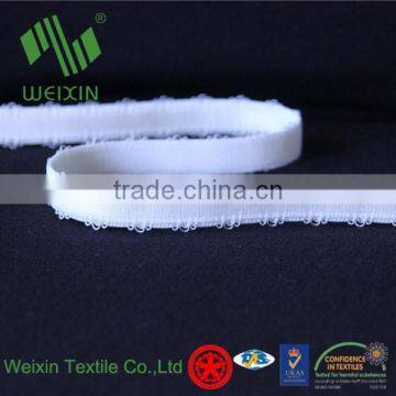 White nylon webbing elastic bra strap