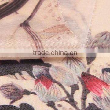 Factory Custom-made Silk Linen Fabric With Digital Print photo-2
