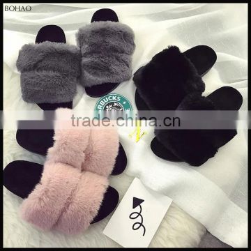 Fashion Women Pretty Nice Soft Faux Fur Slippers