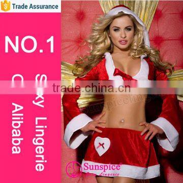 Sunspice sexi lingerie small christmas bows sex costume