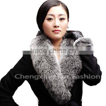 COLLAR-F17B Wholesale Accessories Ladies Raccoon Fox Fur Coat Fur Collar photo-4