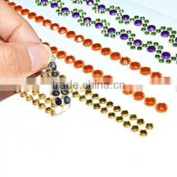 Wholesale Custom Diy Self Adhesive Acrylic Rhinestone Gem Pearl Sticker photo-5