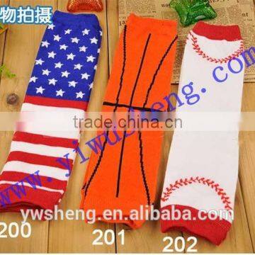 July 4th Children Basketball Leg Warmer Knitting Leg Warmer For Kids Pattern